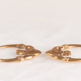 Orecchini Claddagh vintage in oro giallo 9K