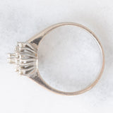 Anello a fiocco di neve in oro bianco 14K con diamanti di taglio brillante (0.55ctw ca.), anni ‘70/‘80