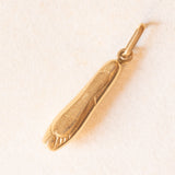 Ciondolo vintage a forma di scarpetta da ballerina in oro giallo 18K