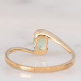 Solitario in oro giallo 9K con tormalina azzurra (0.34ct ca.)