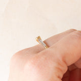 Solitario vintage in oro giallo 9K con diamanti (0.20ctw ca.), anno 1998