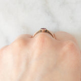 Solitario antico in oro giallo 9K con tormalina rosa (0.25ct ca.), anni ‘10/‘20