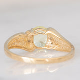 Anello moderno in oro giallo 9K con topazio verde (0.90ct ca.) e diamanti, anno 2007