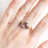 Anello antico in oro giallo 14K con ametista (2.30ct ca.), seconda metà dell’800