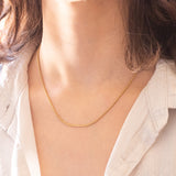 Catenina vintage con maglia a serpente in oro giallo 14K