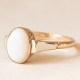 Anello vintage in oro giallo e bianco 9K con opale (1ct ca.), anni ‘70