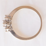 Anello vintage in oro bianco 9K con diamanti (0.25ctw ca.), anni ‘80