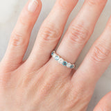 Veretta vintage in platino con alessandriti (0.43ctw) e diamanti (0.51ctw), anni ‘80/‘90