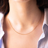 Catenina vintage con maglia ad anelline in oro giallo 18K