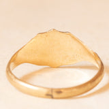 Anello da sigillo vintage in oro giallo 9K, anno 1992