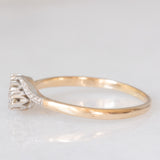 Trilogy antico in oro giallo 9K e platino con diamanti (0.10ctw ca.), anni ‘10/‘20