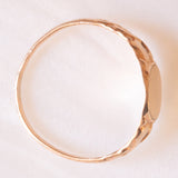 Anello da sigillo vintage in oro giallo 9K, anni ‘60