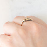 Solitario antico in oro giallo 9K con diamante, anni ‘10