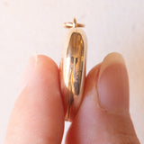 Ciondolo portafoto vintage a forma di cuore con lamina in oro giallo 9K su metallo, anni ‘50/‘60