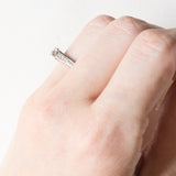 Anello vintage in oro bianco 9K con diamanti di taglio brillante (0.30ctw ca.), anni ‘70/‘80