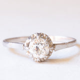 Solitario antico in platino con diamante di taglio brillante (0.59ct ca.), anni ‘30