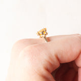 Anello solitario in oro giallo 10K con opale giallo (1.20ct ca.), anno 2014