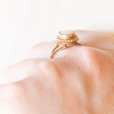 Anello da cocktail vintage in oro giallo 9K con opale (0.20ct ca.), anni ‘60