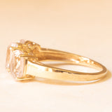 Trilogy vintage in oro giallo 9K con quarzi rosa (3.60ctw ca.), anno 2011