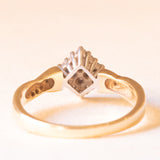 Anello in oro giallo e bianco 9K con diamanti (0.26ctw ca.), anni ‘70