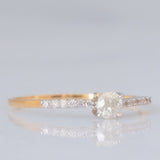 Solitario moderno in oro giallo 10K con diamanti (0.33ctw ca.)