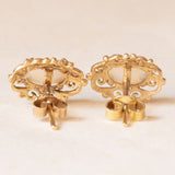 Orecchini vintage in oro giallo 9K con opali (0.70ctw ca.), anno 1981