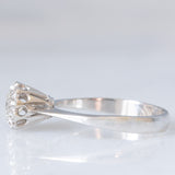 Solitario vintage in oro bianco 18K con diamante di taglio brillante (0.42ct ca.), anni ‘60