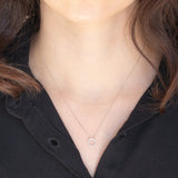 Collana vintage in platino con diamanti (0.15ctw), anni ‘90/anni ‘2000