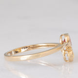 Trilogy astrattato in oro giallo 8K con topazi colorati (0.30ctw ca.), anni ‘70/‘80