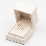 Trilogy moderno in oro giallo 14K con diamanti brown di taglio brillante (0.38ctw ca.)