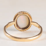 Solitario vintage in oro giallo 9K con opale (1ct ca.), anni ‘70 ca.