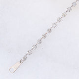 Braccialetto tennis vintage in oro bianco 14K con diamanti di taglio brillante (1ctw), anni ‘70/‘80