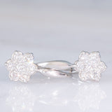 Orecchini vintage in platino con diamanti di taglio brillante (0.60ctw), anni ‘80/‘90