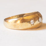 Trilogy gypsy vintage in oro giallo 8K con diamanti di taglio brillante (0.14ctw ca.), anni ‘70