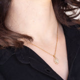 Ciondolo a margherita vintage in oro giallo 18K con diamanti (1.03ctw), anni ‘90