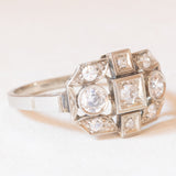 Anello Art Déco in oro bianco 18K con diamanti (0.54ctw ca.), anni ‘20/‘30