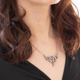 Collier Art Nouveau in oro bianco 14K con diamanti (0.90ctw ca.), anni ‘10/‘20