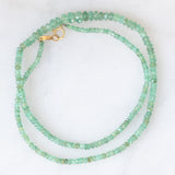 Collana vintage con smeraldi e in oro giallo 18K