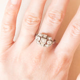 Anello Art Déco in oro bianco 18K con diamanti (0.54ctw ca.), anni ‘20/‘30