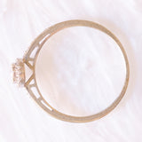 Anello vintage in oro bianco 9K con diamanti (0.22ctw ca.), anni ‘90