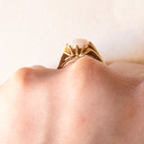 Anello vintage in oro giallo 14K con opale (1.20ct ca.), anni ‘70