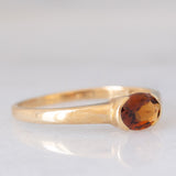 Solitario vintage in oro giallo 9K con granato (0.62ct ca.), anni ‘60/‘70