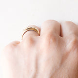 Trilogy gypsy vintage in oro giallo 8K con diamanti di taglio brillante (0.14ctw ca.), anni ‘70