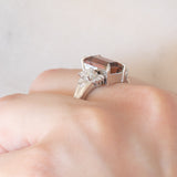 Anello in platino con tormalina watermelon (2.60ct) e diamanti (0.44ctw), anni ‘2000
