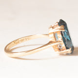 Anello da cocktail vintage in oro giallo 9K con spinello sintetico (5.80ct ca.), anno 1995