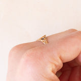 Anello da sigillo vintage in oro giallo 9K, anni ‘60