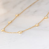 Collier vintage in oro giallo 18K con diamanti di taglio brillante (1ctw ca.), anni ‘70