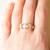 Trilogy vintage in oro giallo 9K con quarzi rosa (3.60ctw ca.), anno 2011