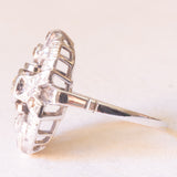 Anello Art Déco in platino e in oro bianco 14K con diamanti (0.87ctw ca.), anni ‘30