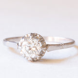 Solitario antico in platino con diamante di taglio brillante (0.59ct ca.), anni ‘30